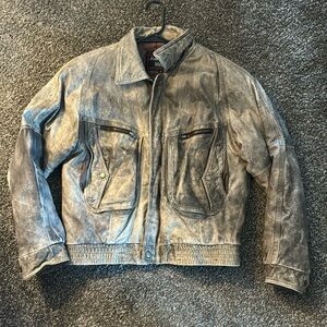 Vintage RARE Pleather Bomber Jacket